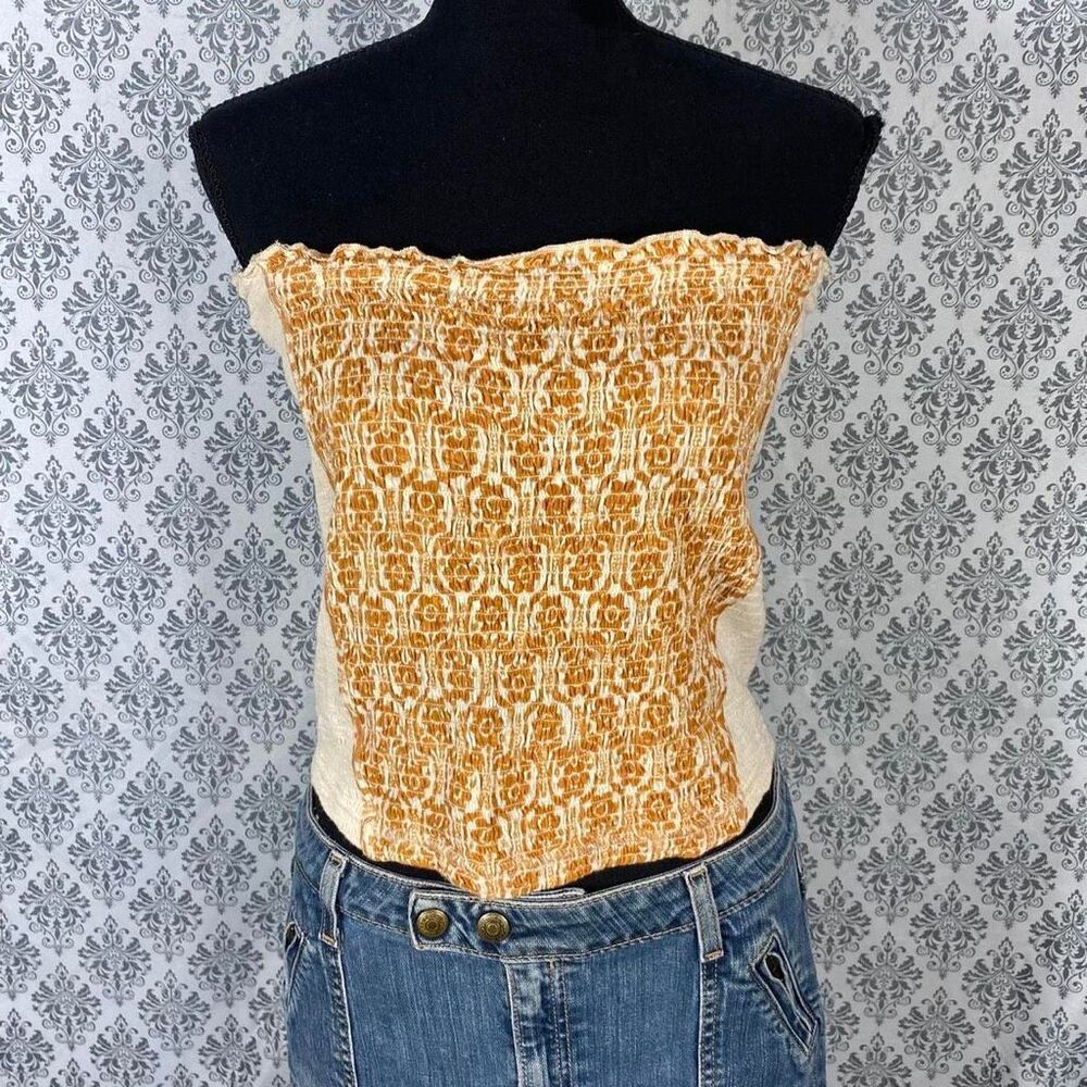 Free People In the Groove Smocked Tube Top Small